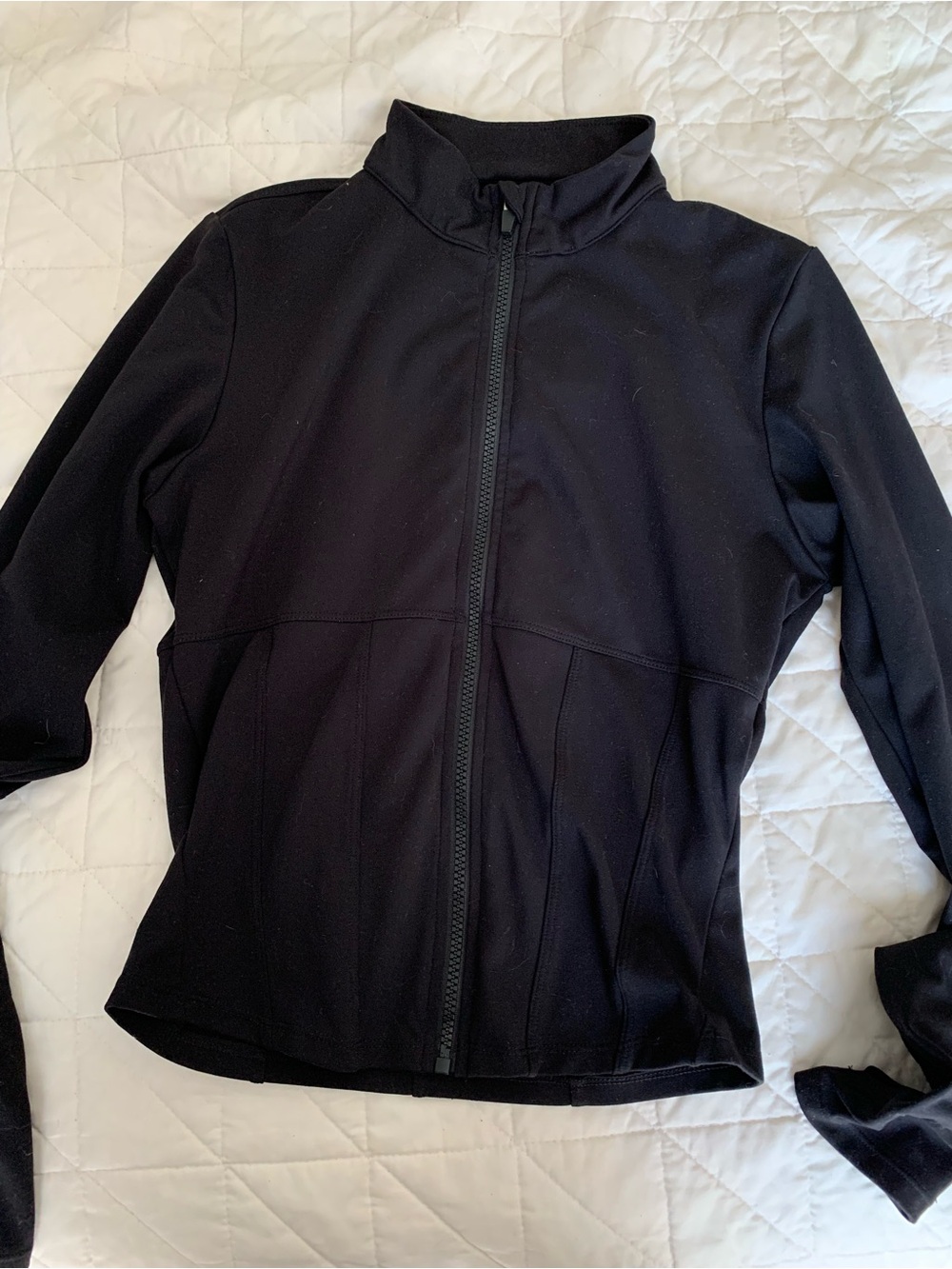 Yogalicious Black Full-Zip Bomber Jacket